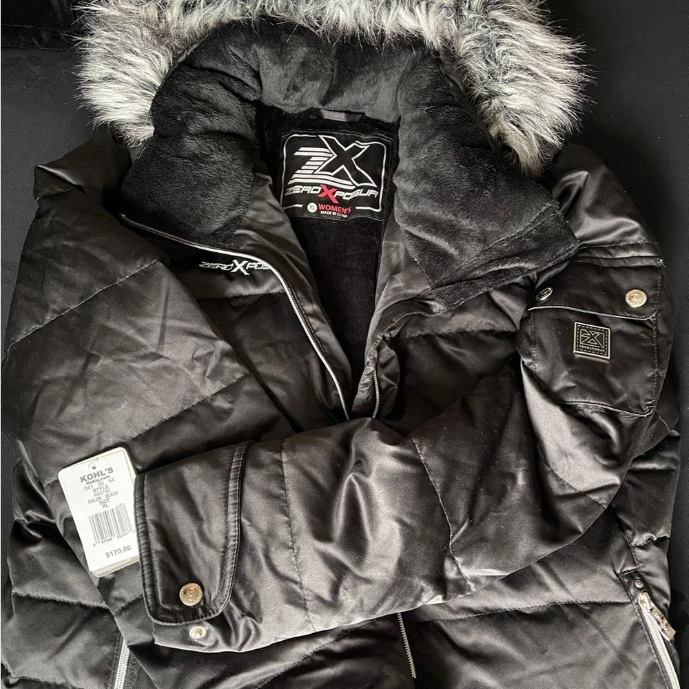 NWT Down Feather Faux Fur Winter Jacket